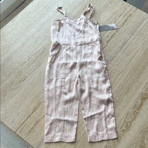 NEW 🆕 Kensie Girl Stylish Light Pink Satin like Jumpsuit size 4